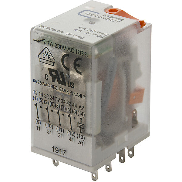METZ CONNECT Industrierelais 4W,24VAC,7A 110017-10.14.07